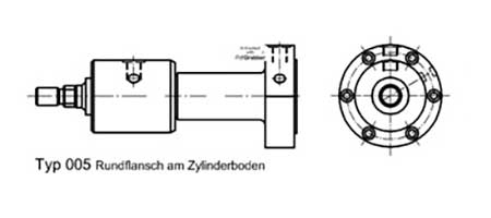 Hydraulikzylinder Befestigung Typ 005