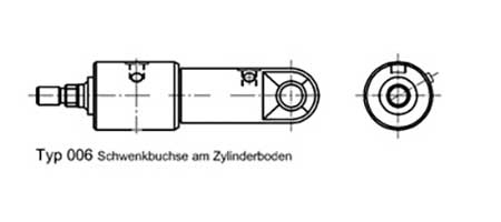 Hydraulikzylinder Befestigung Typ 006