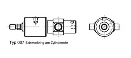 Hydraulikzylinder Befestigung Typ 007