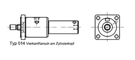 Hydraulikzylinder Befestigung Typ 014