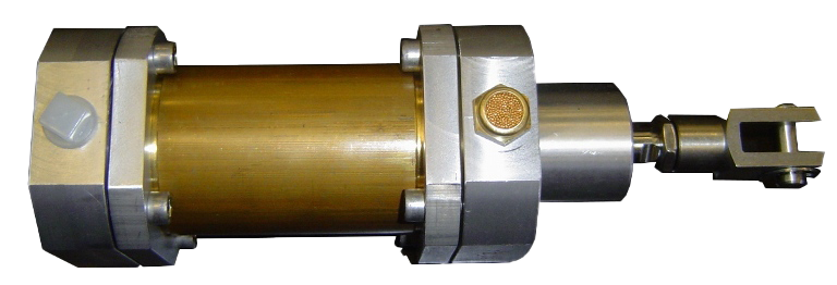 Blockzylinder hydraulisch mit Metallabstreifer doppelt / einfach wirkend  mit Federrückstellung